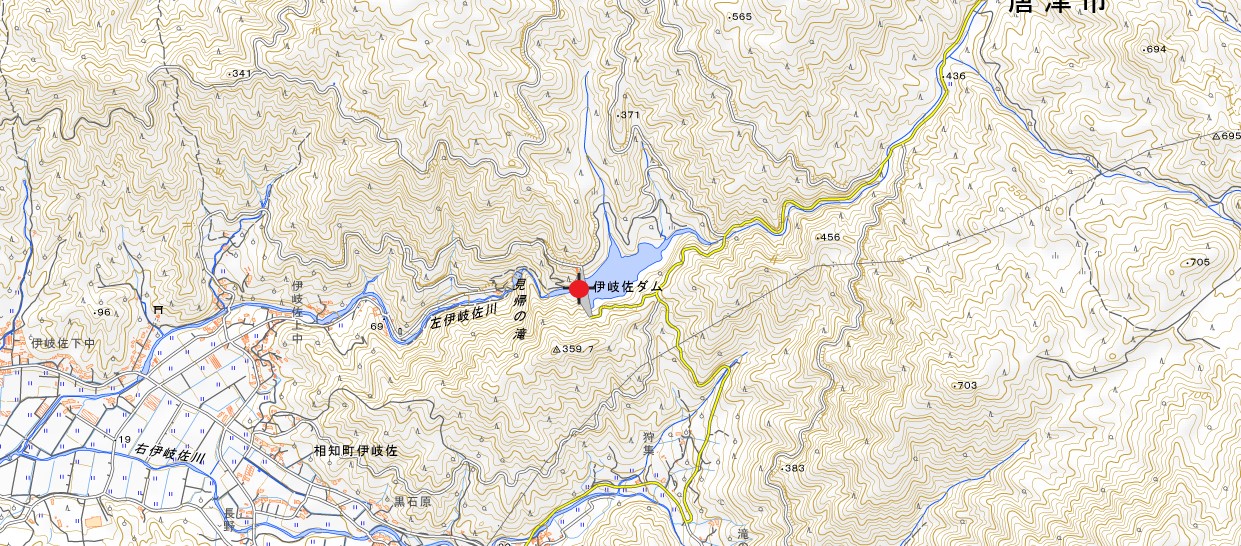 伊岐佐川・伊岐佐ダム地図
