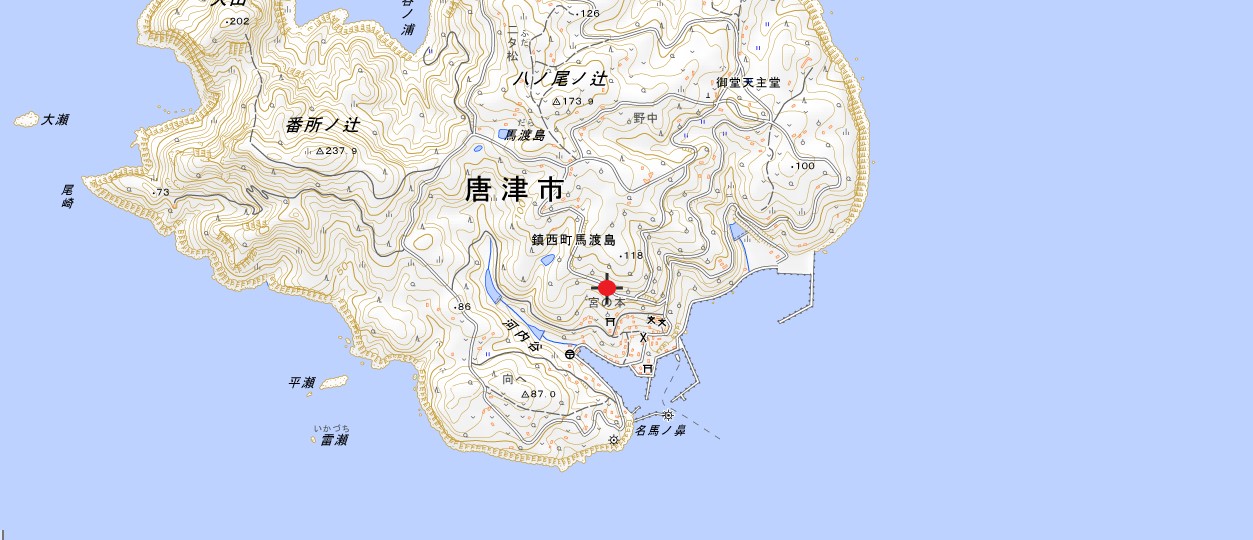 馬渡島浄水地図