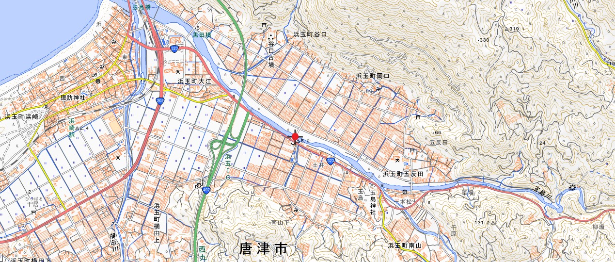 玉島川地図